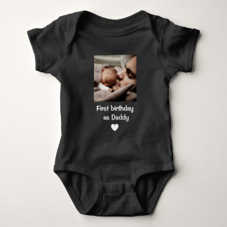 Body Para Bebé Personalized Happy 1st birthday as my daddy photo 