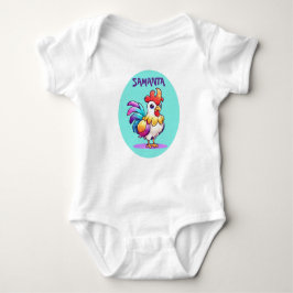 Body Para Bebé Personalized Magical Rooster Baby Bodysuit