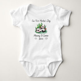 Body Para Bebé Personalized Matching First Mother’s Day Panda