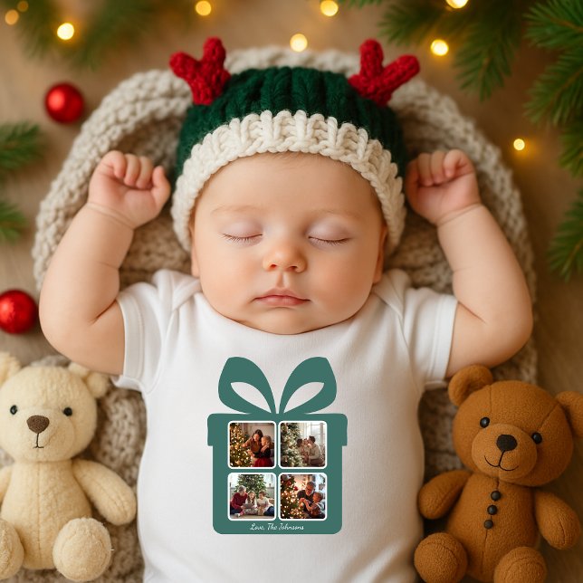 Body Para Bebé Personalized Modern Christmas | My First Christmas (Subido por el creador)