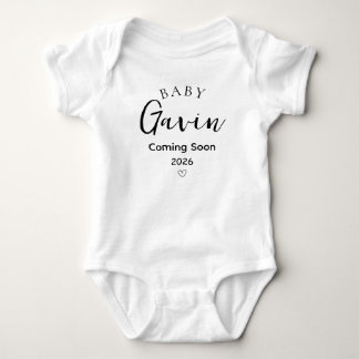 Body Para Bebé Personalized Pregnancy Reveal Announcement