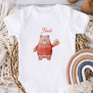 Body Para Bebé Personalized Teddy Bear Baby Bodysuit with Love Le