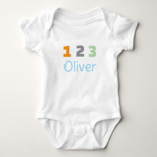 Body Para Bebé Personalized Triplets Outfit, Custom 1 2 3 