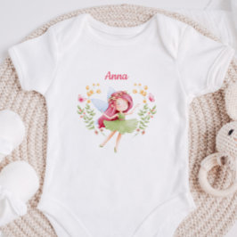 Body Para Bebé Personalized Watercolor Fairy Baby Girl Bodysuit 
