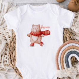 Body Para Bebé Personalized Winter Holiday Baby Bodysuit