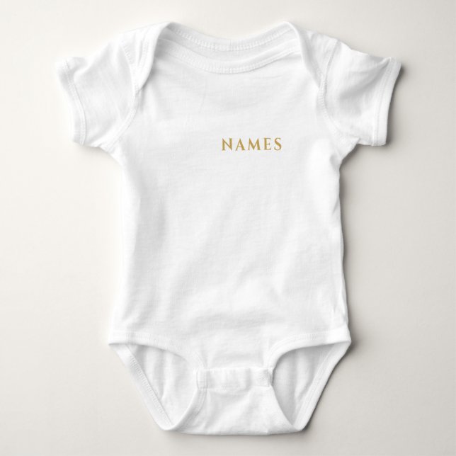 Body Para Bebé Personalized With Last Name or Nickname on Them (Anverso)