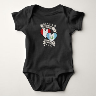 Body Para Bebé Perú: Banderas del corazón de Guatemala