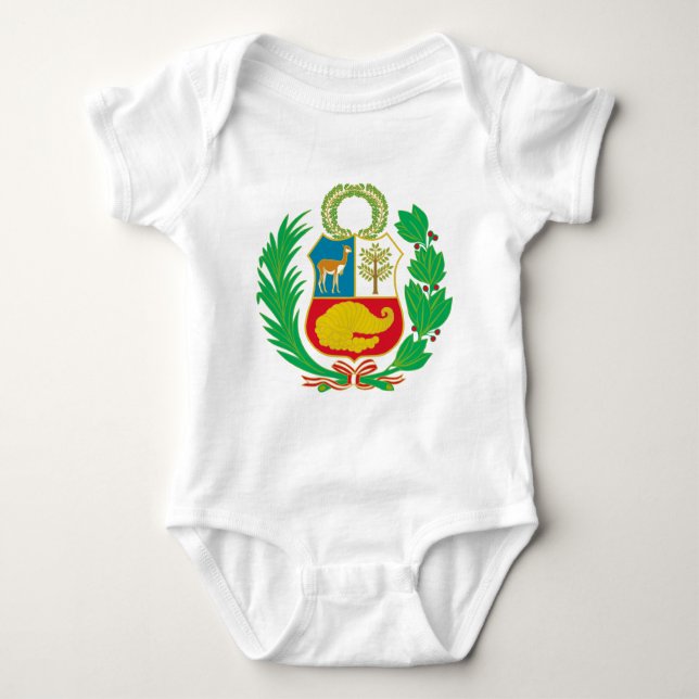 Body Para Bebé Perú - escudo Nacional (emblema nacional) (Anverso)