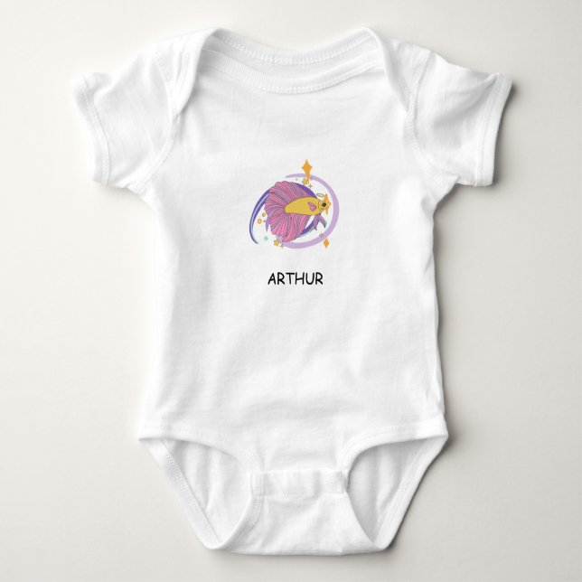 Body Para Bebé Pescado caprichoso (Anverso)
