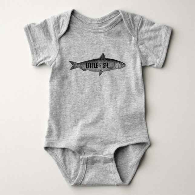 Body Para Bebé Pescado Grande Pescado Padre Hijo Papi Regalos (Anverso)