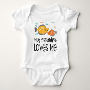 Body Para Bebé Pescado 🐠 mi abuelo me ama