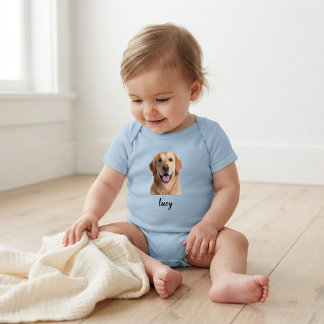 Body Para Bebé Pet Name and Face Kids Sweatshirt, Custom Pet