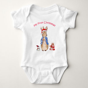 Body Para Bebé Peter el conejo Santa hat Reindeer Hombre de Nieve