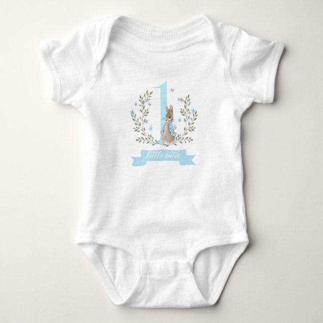 Body Para Bebé Peter Rabbit 1 Ropa de cumpleaños lindo (Anverso)