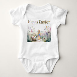 Body Para Bebé Peter the Rabbit Happy Easter and Baby Chicks