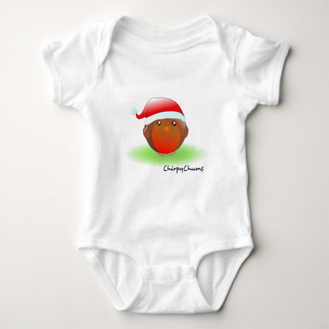Body Para Bebé Petirrojo de Navidad (Anverso)