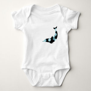 Body Para Bebé Pez delfín patrón azul animal delfines agua