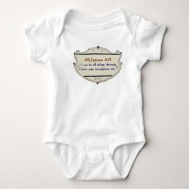 Body Para Bebé Philippians 4:13 Shield Baby Bodysuit