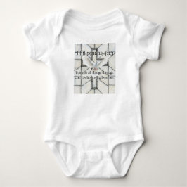 Body Para Bebé Philippians 4:13 Versículo de la Biblia Bodysuit p