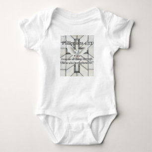 Body Para Bebé Philippians 4:13 Versículo de la Biblia Bodysuit p