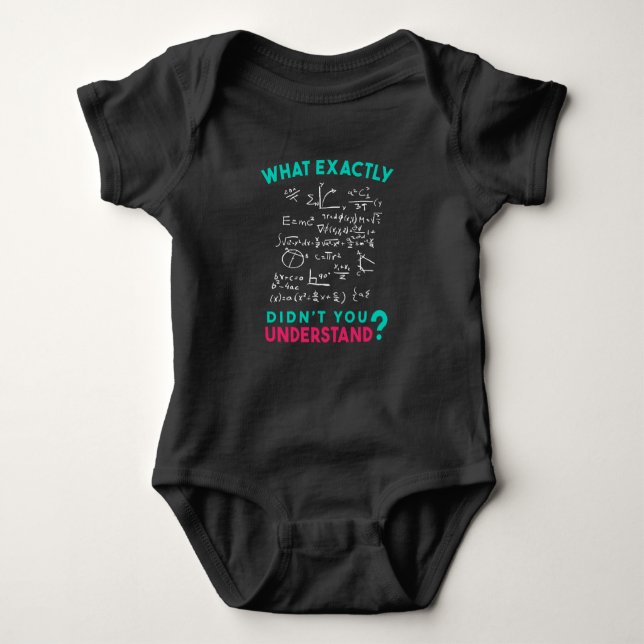 Body Para Bebé Physics Math Formula Joke (Anverso)