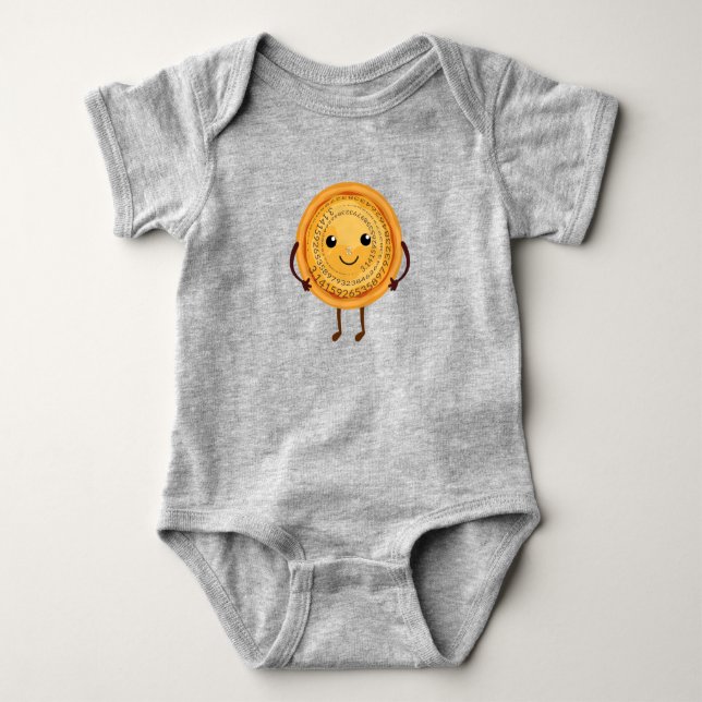Body Para Bebé Pi, Personalizado Pie (Anverso)