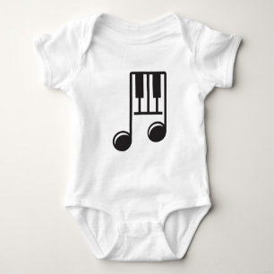 Body Para Bebé Pianista Teacher Nota musical Arte