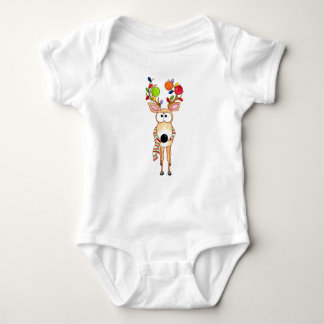 Body Para Bebé Pickleball Christmas Reindeer