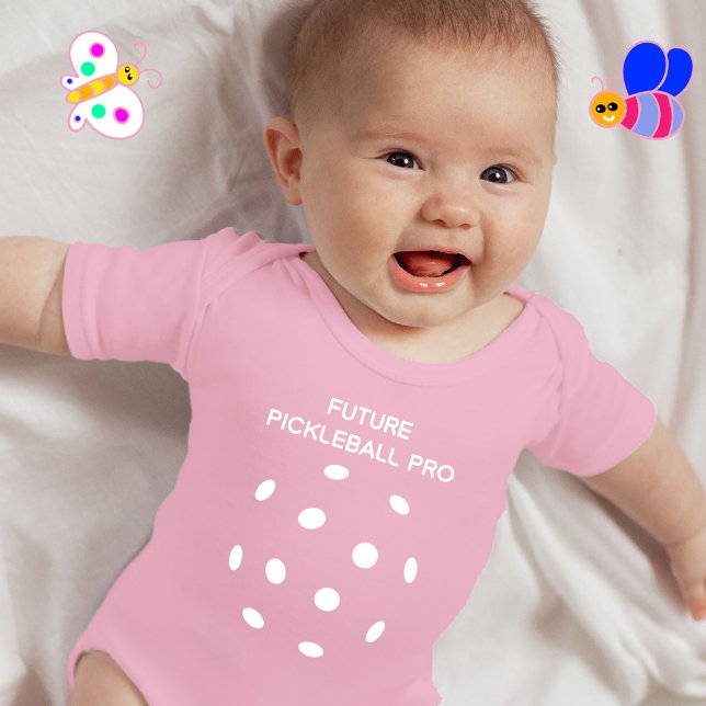 Body Para Bebé Pickleball PRO rosa futuro (Subido por el creador)