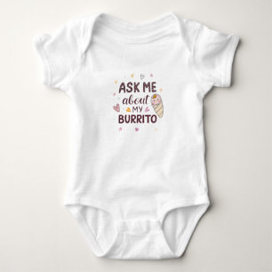 Body Para Bebé Pídeme sobre mi arte de bebé lindo burrito