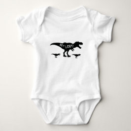 Body Para Bebé Pierde divertidos dinosaurios en blanco y negro Li