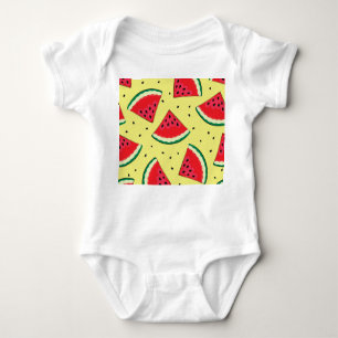 Body Para Bebé Piezas de sandía: patrón amarillo de verano