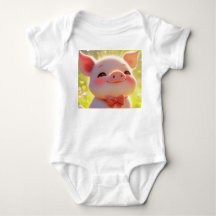 Piglet alegre en la pradera - Traje para bebé
