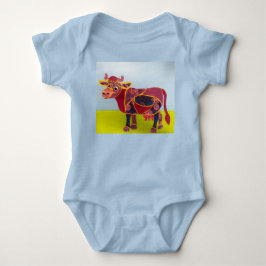 Body Para Bebé Pijama de Vaca Morada