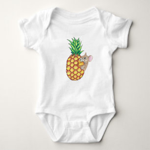 Body Para Bebé Pika de piña come frutas