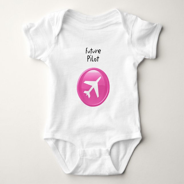 Body Para Bebé Piloto futuro - Chica (Anverso)