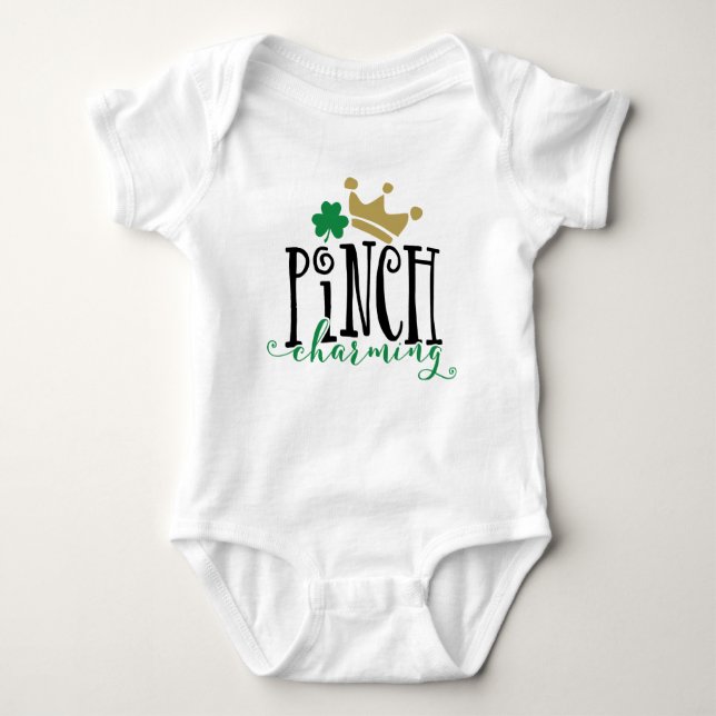 Body Para Bebé Pinch Charming St Patricks Day Cute Boy (Anverso)
