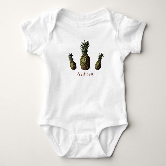 Body Para Bebé Pineapple Baby Bodysuit (Anverso)