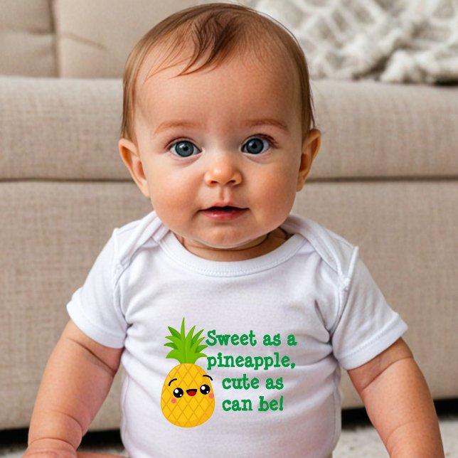 Body Para Bebé Pineapple Smile Baby Bodysuit (Subido por el creador)