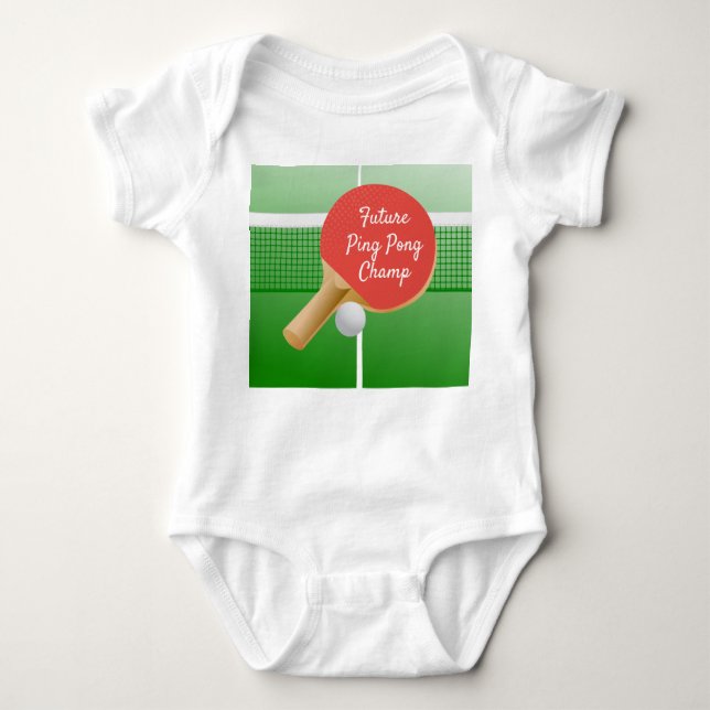 Body Para Bebé Ping Pong Table Tennis Design Baby Bodysuit (Anverso)