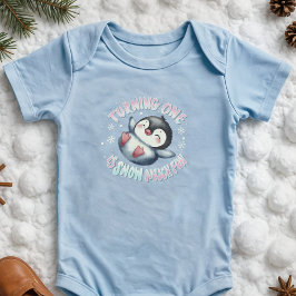 Body Para Bebé Pingüino 1er cumpleaños Nieve muy divertida invier