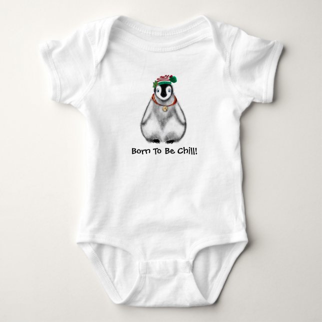 Body Para Bebé pingüino bebé de Navidad (Anverso)