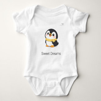 Body Para Bebé Pinguino Chibi Lindo con Bufanda Personalizado 