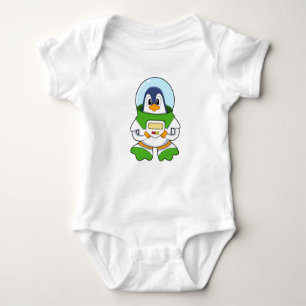 Body Para Bebé Pingüino como astronauta con disfraz