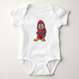 Body Para Bebé Pingüino como bombero con extinguista