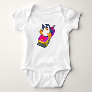 Body Para Bebé Pingüino como peluquero con Razor