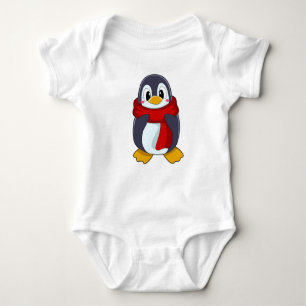Body Para Bebé Pingüino con bufanda