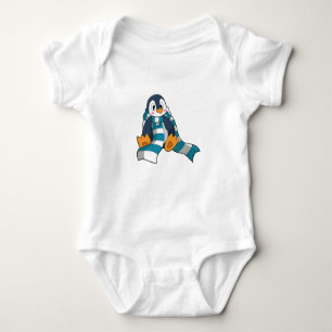 Body Para Bebé Pingüino con bufanda