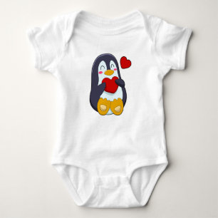 Body Para Bebé Pingüino con corazón