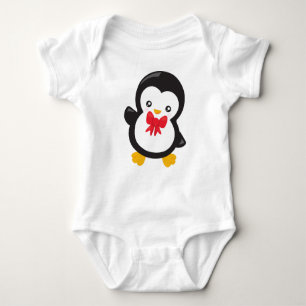 Body Para Bebé Pingüino Con Tejido De Bow, Pingüino Cuto, Pingüin